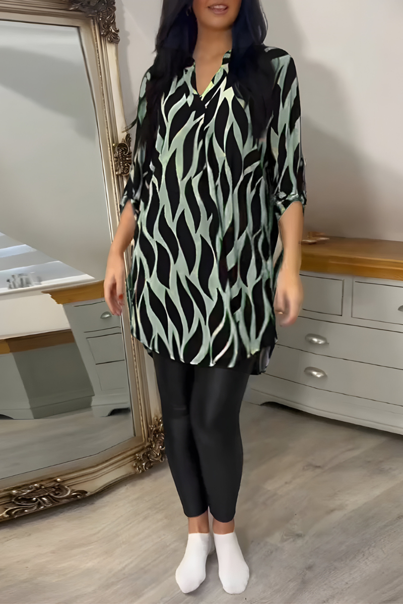 Tessa™ | Haut Élégant à Imprimé Fluide