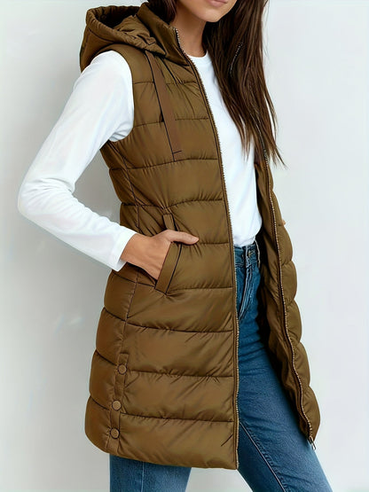 Tira™ | Gilet Long Matelassé Élégant