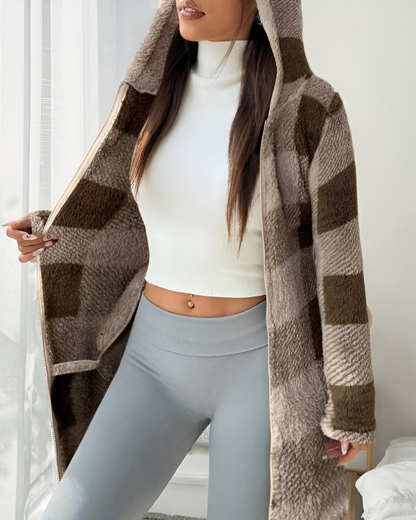 Zari™ | Manteau Moderne Chaud à Capuche