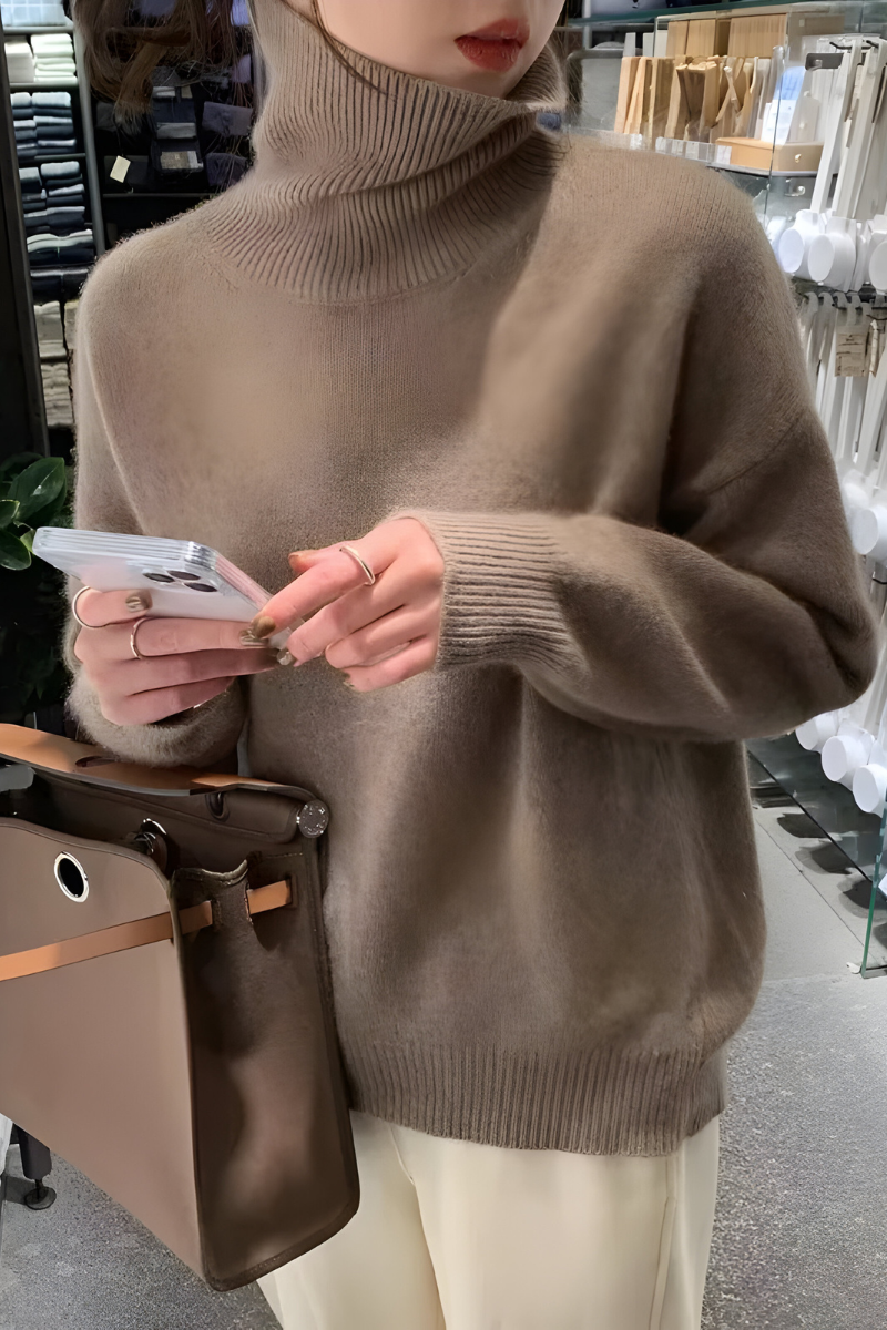 Elyn™ | Pull Col Roulé Tricoté Douillet