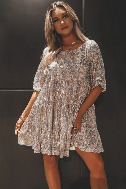 Lilia™ | Robe de fête élégante et fluide avec paillettes