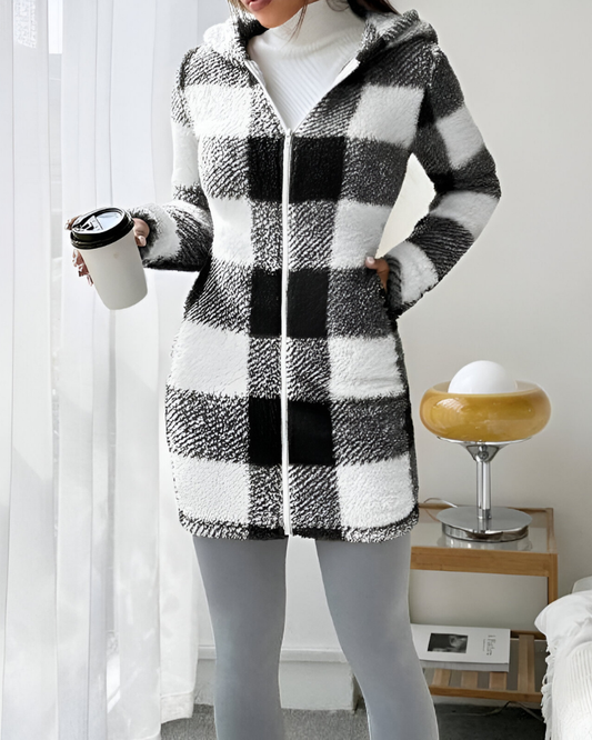 Zari™ | Manteau Moderne Chaud à Capuche