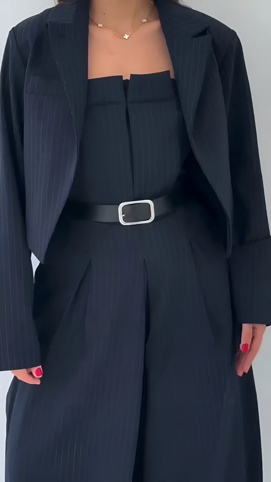 Zara™ | Ensemble à Deux Pièces avec Pantalon Large et Blazer Court