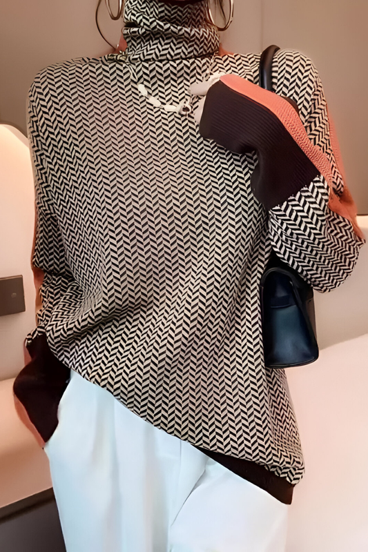 Nila™ | Pull tendance à col montant et coupe décontractée