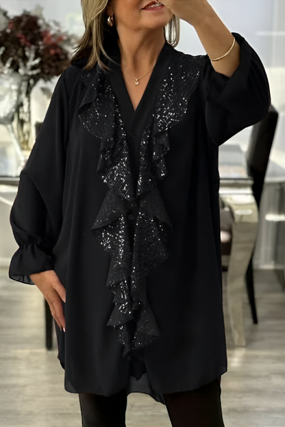 Livia™ | Blouse Élégante en Mousseline à Volants