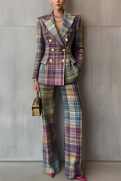 Celyn™ | Élégant Ensemble à Carreaux