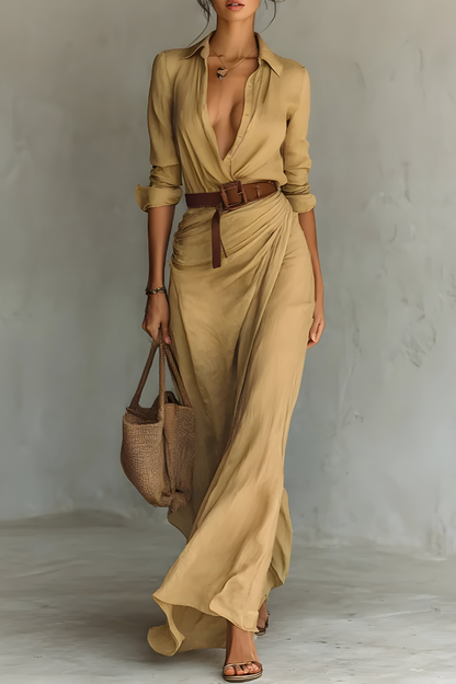 Julie | Robe portefeuille avec ceinture à la taille