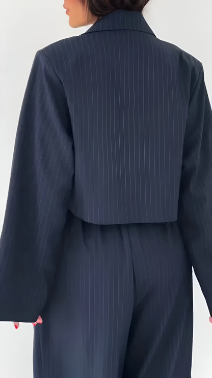 Zara™ | Ensemble à Deux Pièces avec Pantalon Large et Blazer Court