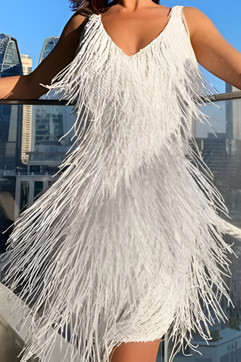 Neli™ | Robe à Franges Chic Étincelante