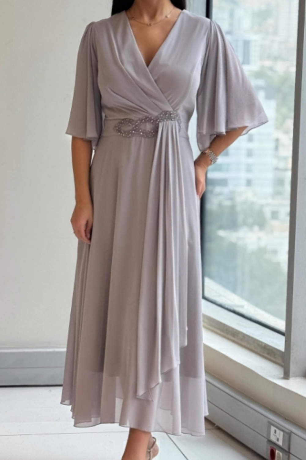 Elma™ | Robe Midi Élégante Fluide