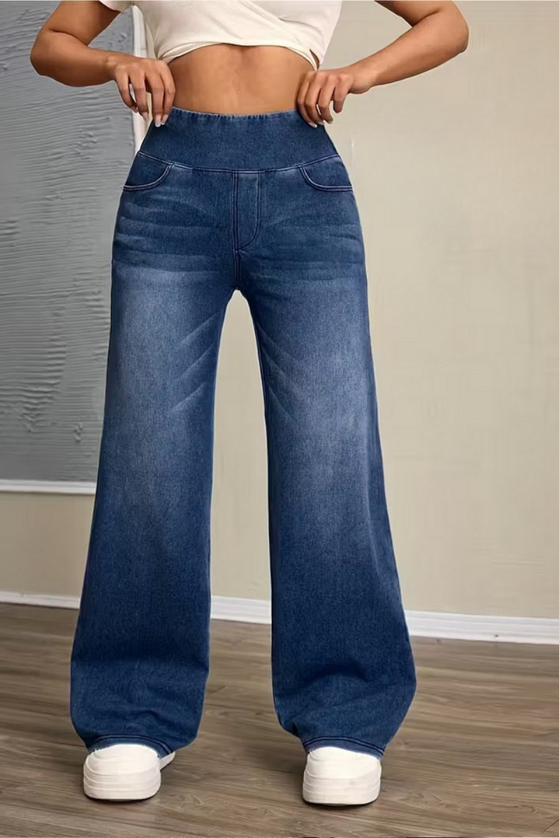 Novi™ | Pantalon Large À Taille Haute