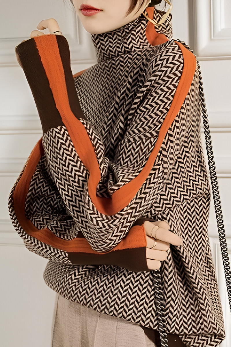 Nila™ | Pull tendance à col montant et coupe décontractée