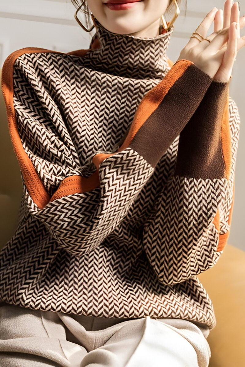 Nila™ | Pull tendance à col montant et coupe décontractée