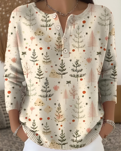 Emy™ | Haut festif à imprimé de Noël