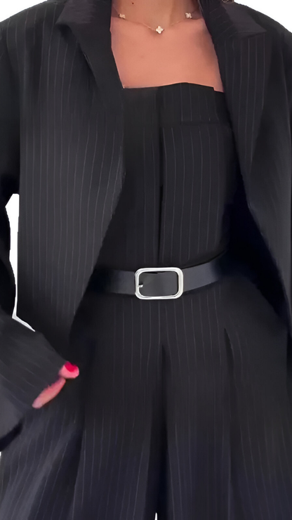 Zara™ | Ensemble à Deux Pièces avec Pantalon Large et Blazer Court