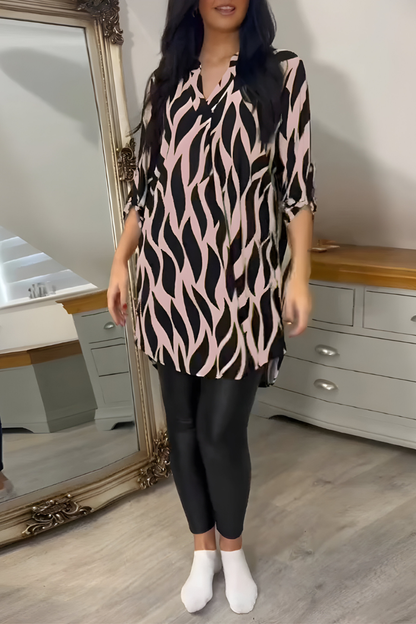 Tessa™ | Haut Élégant à Imprimé Fluide