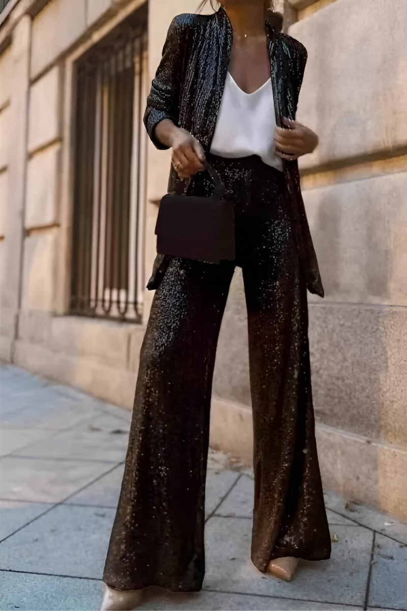 Zami™ | Ensemble Deux Pièces Élégant à Paillettes