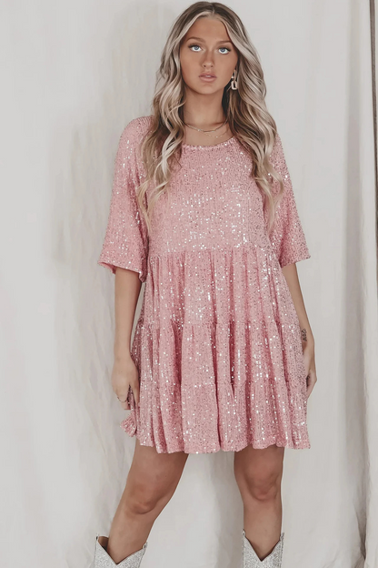 Lilia™ | Robe de fête élégante et fluide avec paillettes
