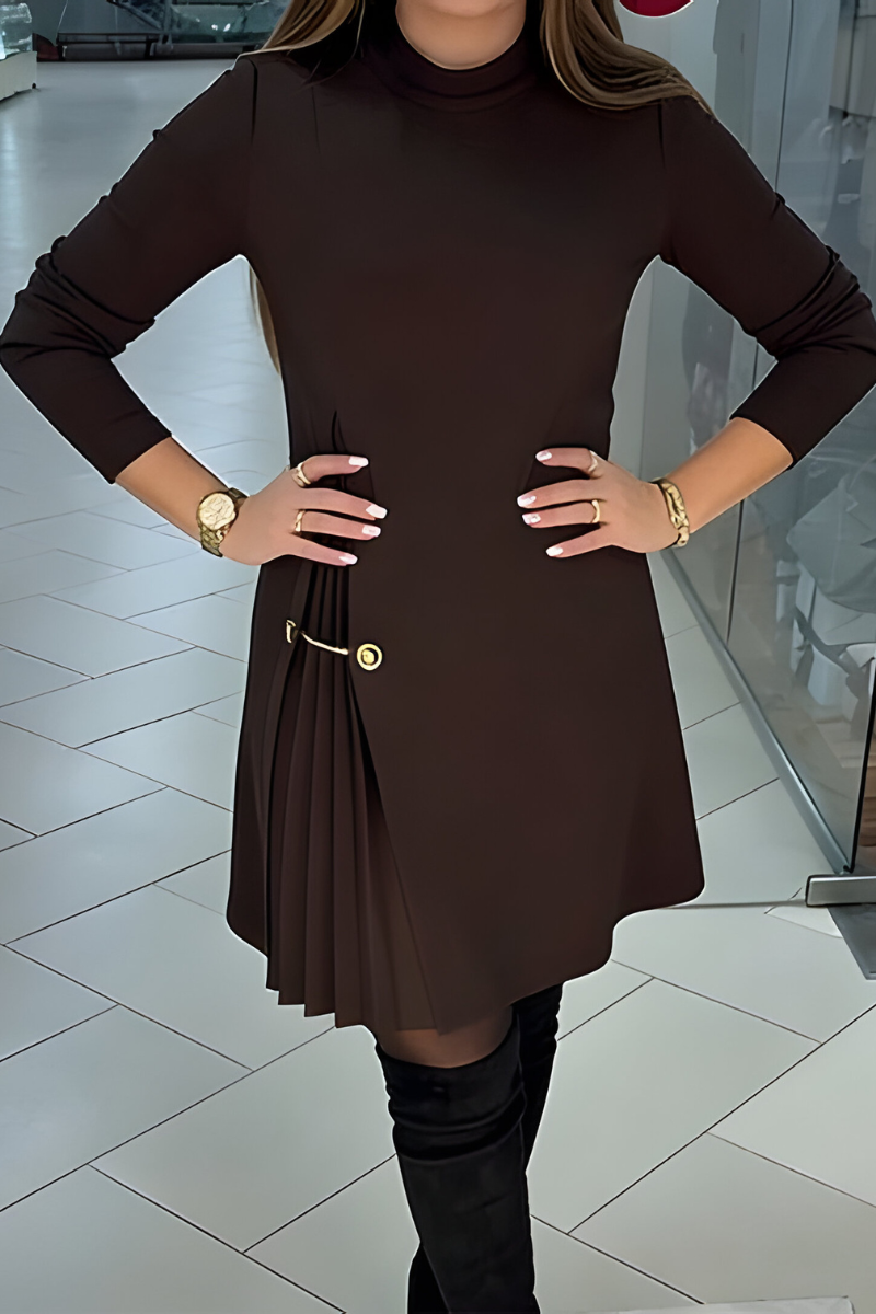 Cora™ | Robe Courte Plissée Élégante