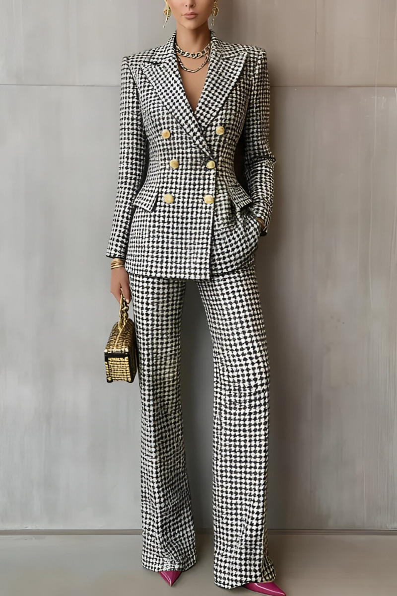 Celyn™ | Élégant Ensemble à Carreaux
