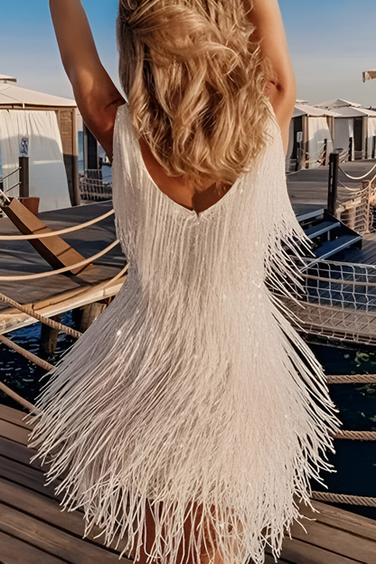 Neli™ | Robe à Franges Chic Étincelante