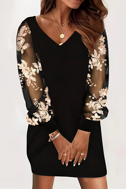 Mila™ | Élégante Robe à Manches en Dentelle