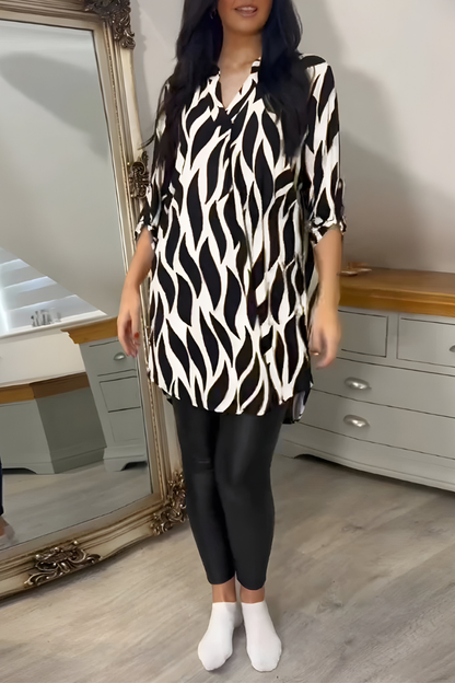 Tessa™ | Haut Élégant à Imprimé Fluide