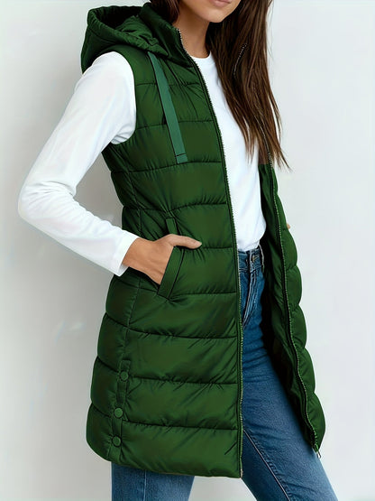 Tira™ | Gilet Long Matelassé Élégant