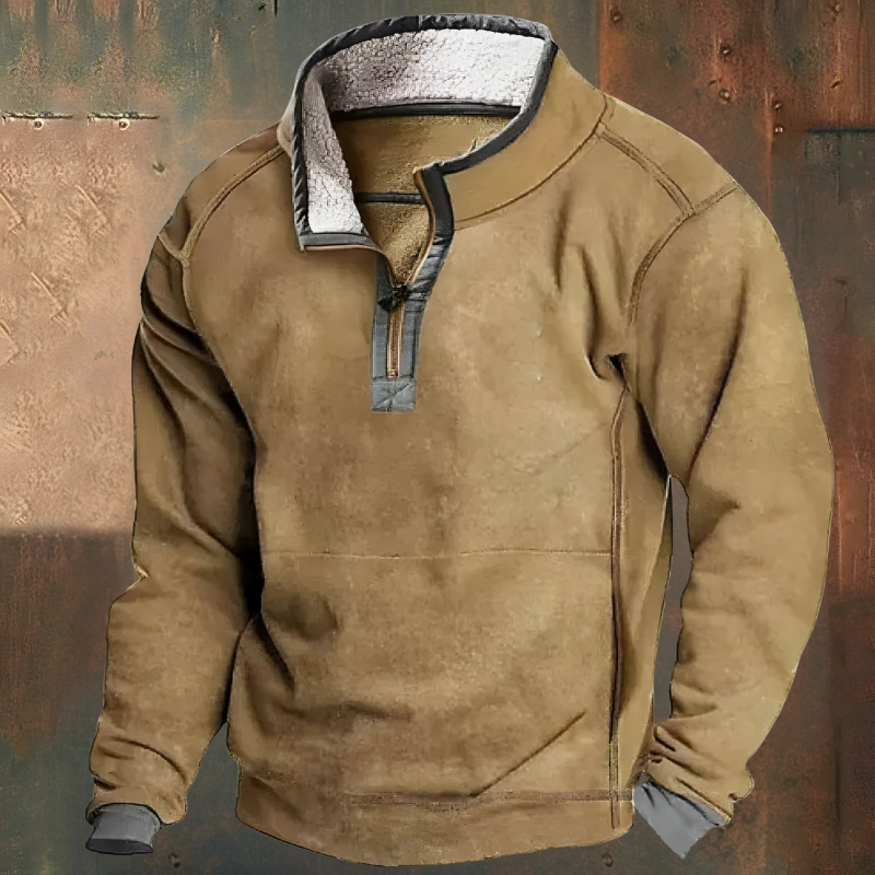 Roan™ | Pull Demi Zip Brodé Casual