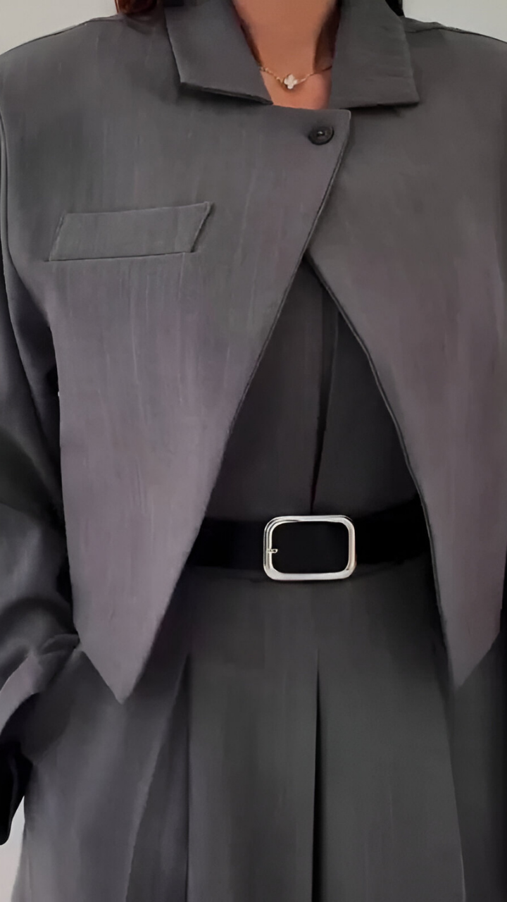 Zara™ | Ensemble à Deux Pièces avec Pantalon Large et Blazer Court