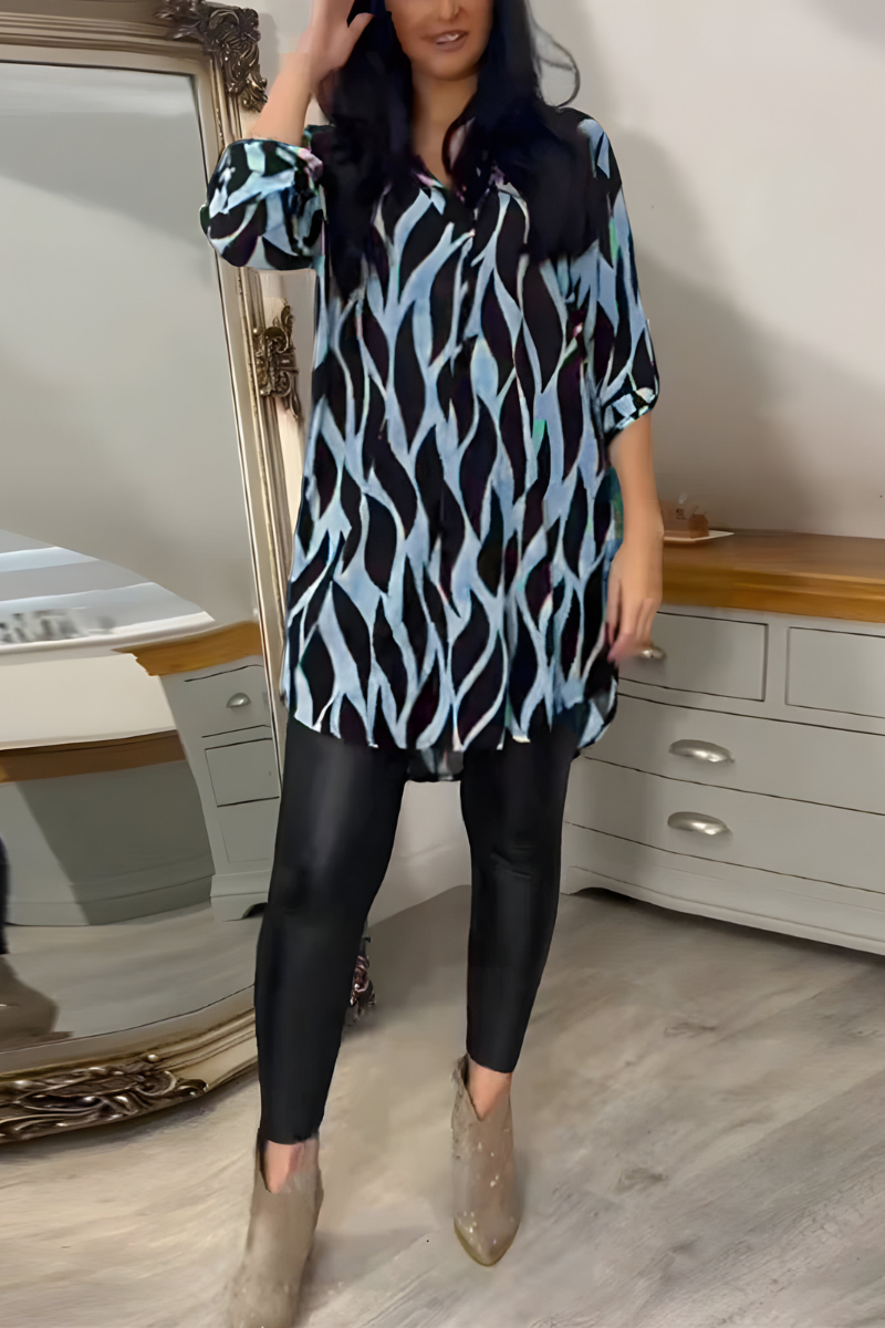 Tessa™ | Haut Élégant à Imprimé Fluide