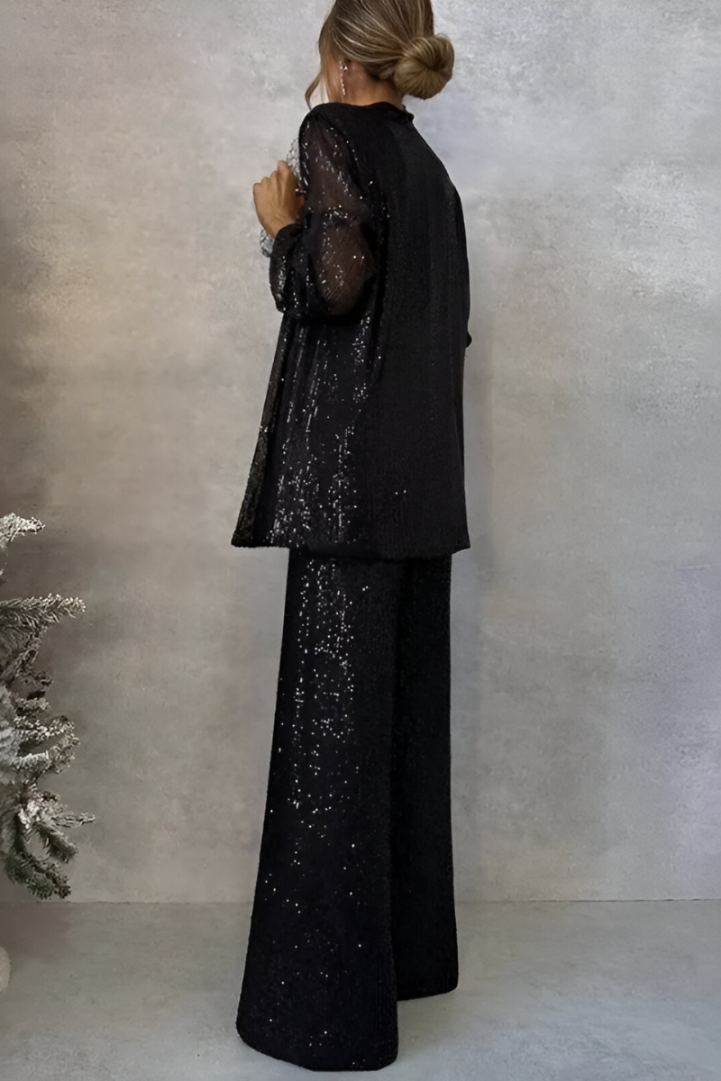 Zami™ | Ensemble Deux Pièces Élégant à Paillettes