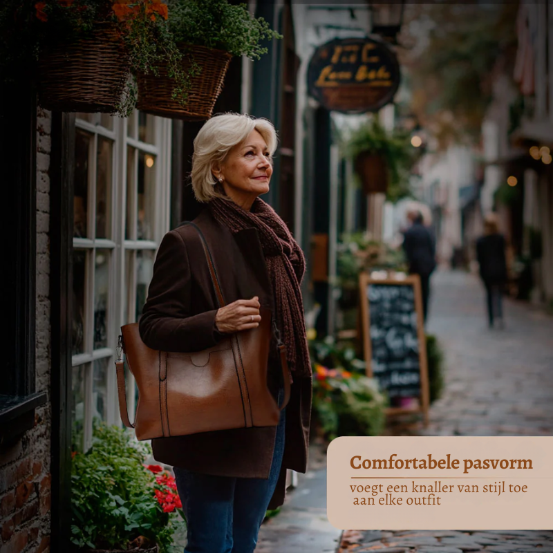 Le Favori de Nicole | Sac à Bandoulière Vintage en Cuir Vegan