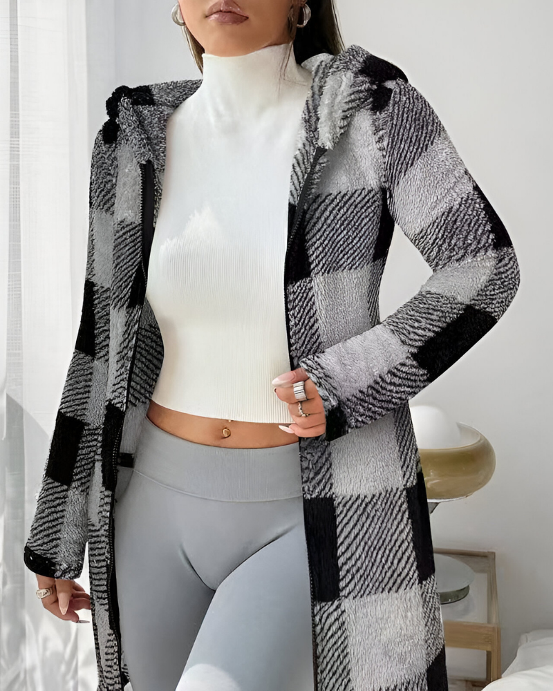 Zari™ | Manteau Moderne Chaud à Capuche