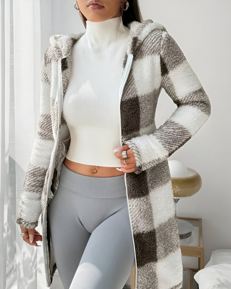 Zari™ | Manteau Moderne Chaud à Capuche