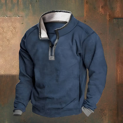 Roan™ | Pull Demi Zip Brodé Casual