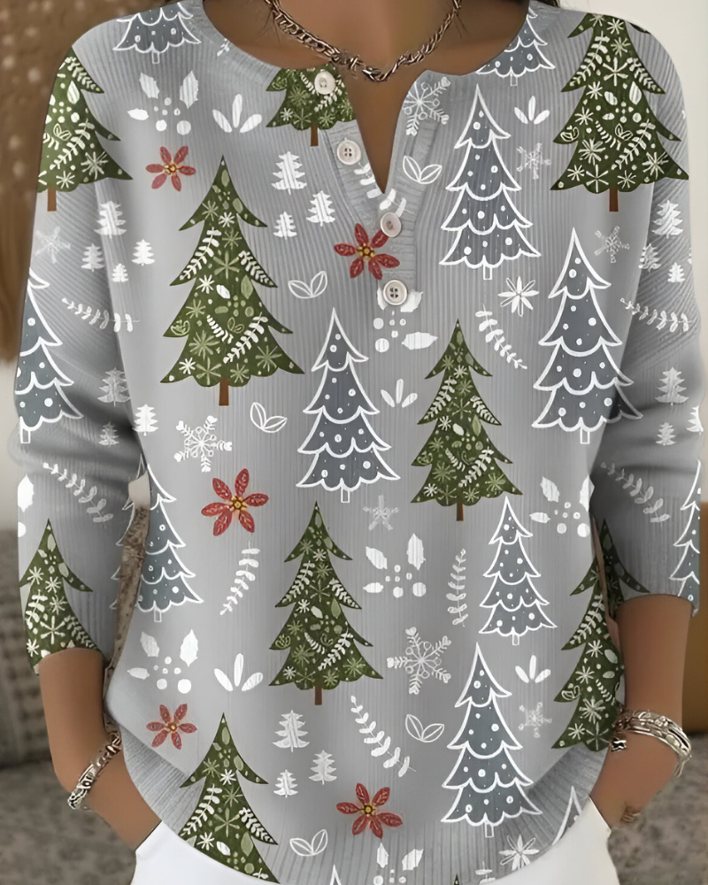 Emy™ | Haut festif à imprimé de Noël