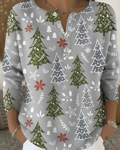 Emy™ | Haut festif à imprimé de Noël