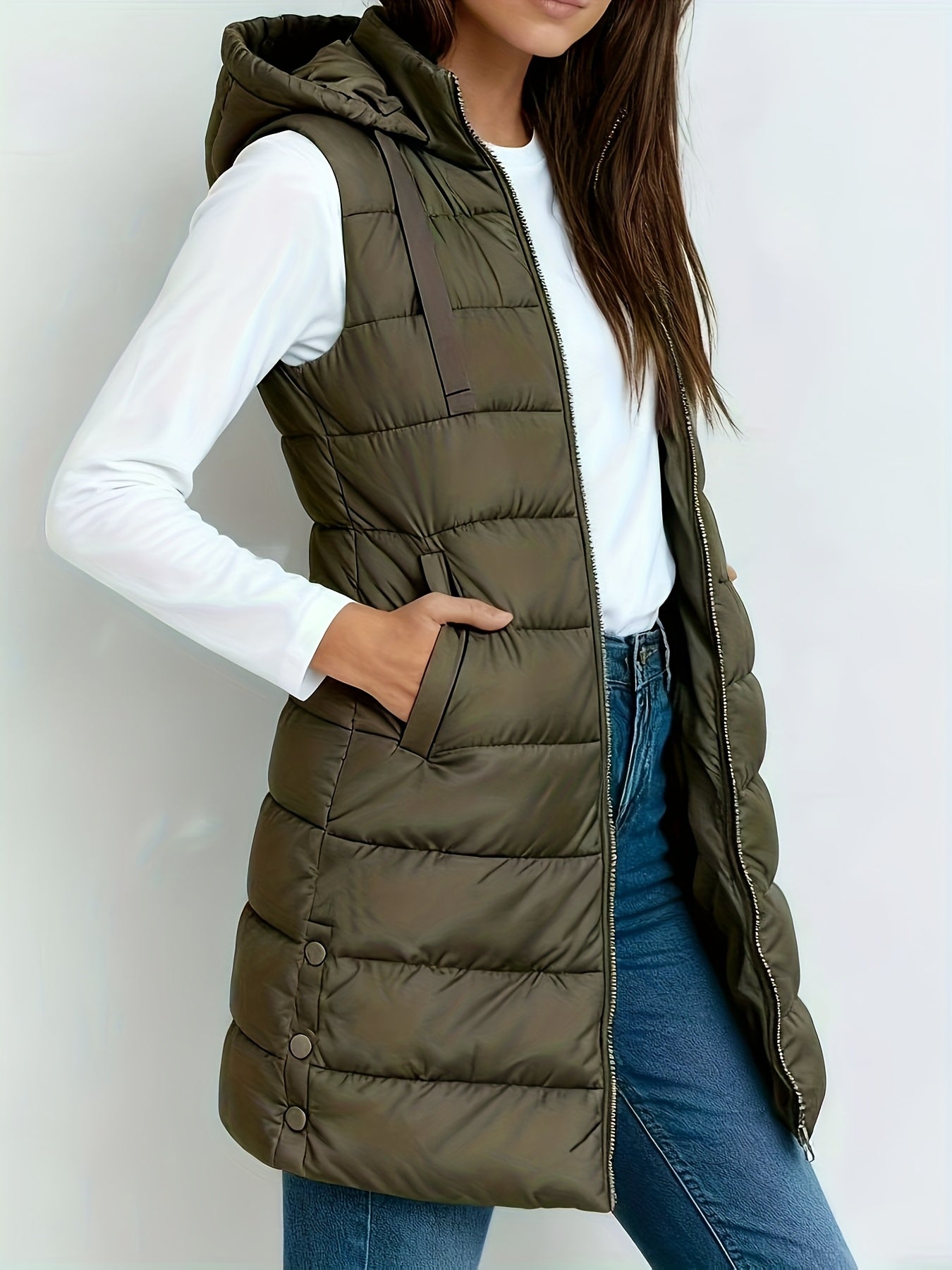 Tira™ | Gilet Long Matelassé Élégant
