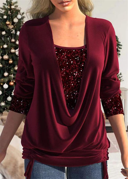 Arla™ | Blouse moderne avec couche de sequins