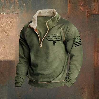 Roan™ | Pull Demi Zip Brodé Casual