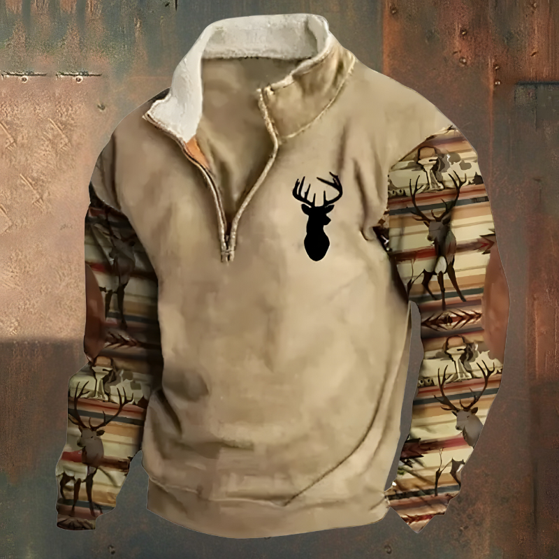 Roan™ | Pull Demi Zip Brodé Casual