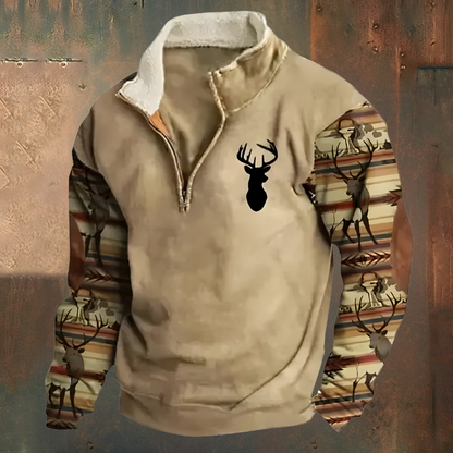 Roan™ | Pull Demi Zip Brodé Casual