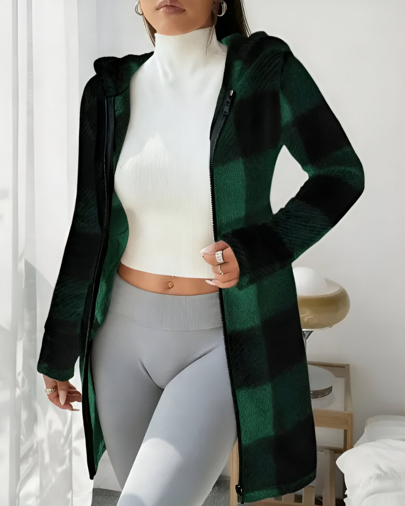 Zari™ | Manteau Moderne Chaud à Capuche