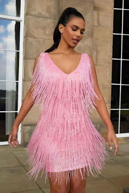 Neli™ | Robe à Franges Chic Étincelante
