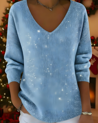 Leni™ | Pull Tricoté Pailleté Élégant