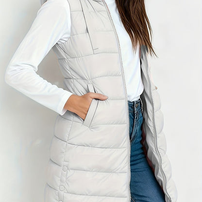 Tira™ | Gilet Long Matelassé Élégant