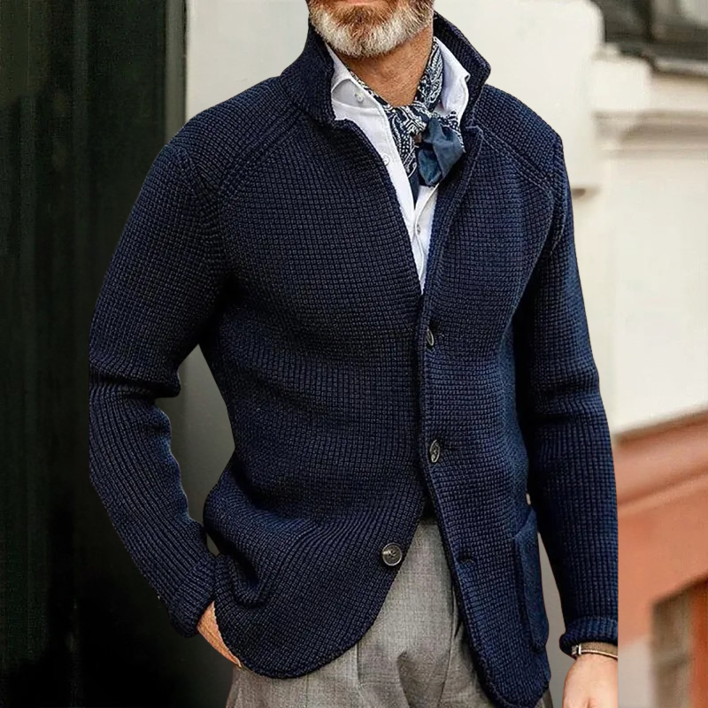 Kian™ | Cardigan Tricoté Côtelé Élégant