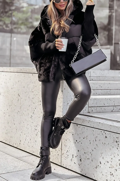 Lina | Doudoune oversize effet teddy