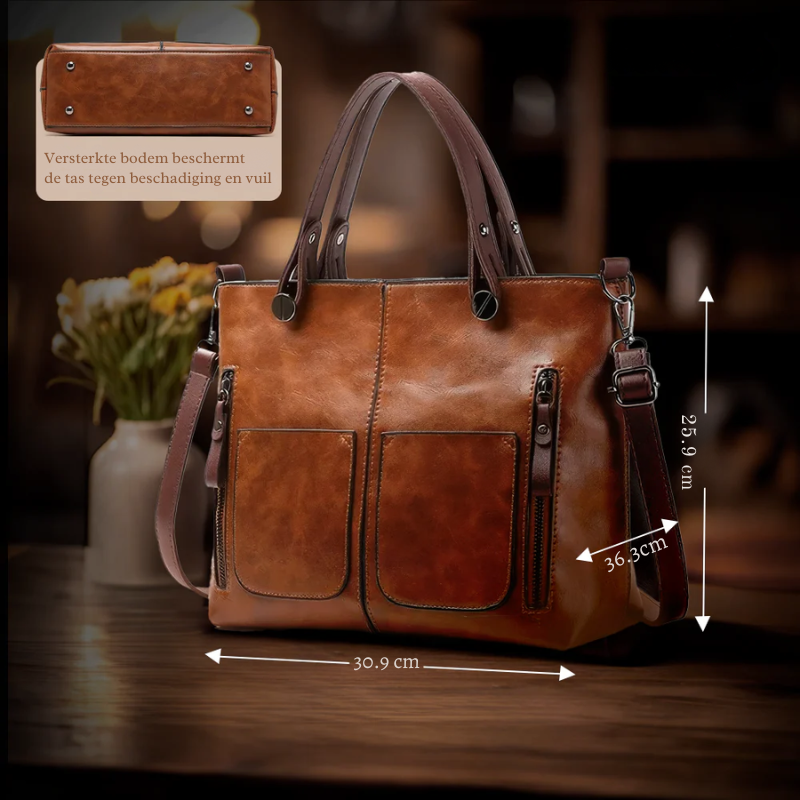 L'Élégance Intemporelle d'Ilse | Sac à Bandoulière en Cuir Végétalien